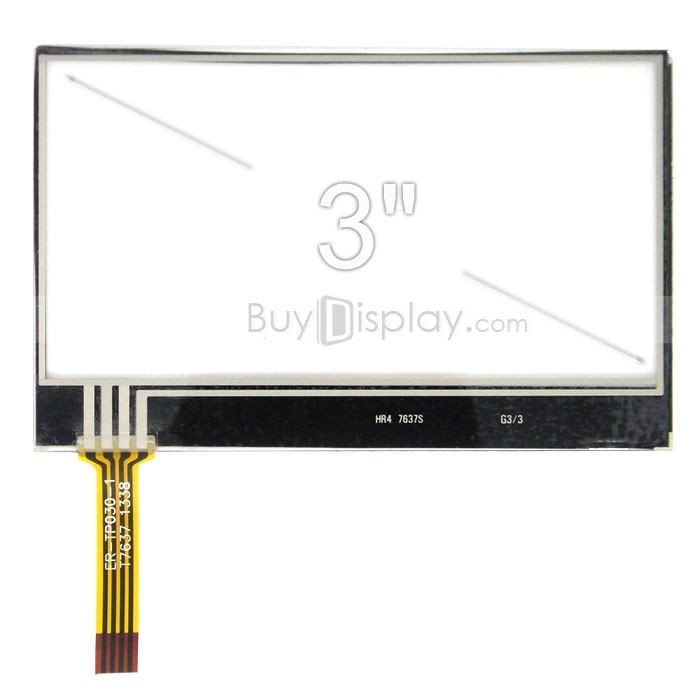 TFT LCD 모듈, 3.0인치, 해상도 240x120, 4 Wire Resistive Touch Screen Panel ER-TP030-1