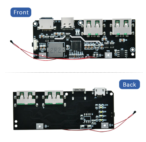 Keyestudio 양방향 고속 충전 파워 뱅크 22.5W 5 USB/c 포트 회로 기판